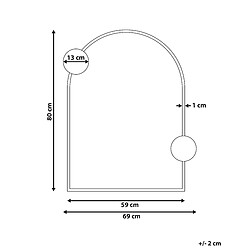 Avis Beliani Miroir AULON 80 cm Noir