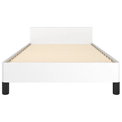 Acheter vidaXL Cadre de lit avec tête de lit sans matelas blanc 90x190 cm