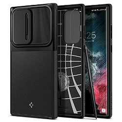 Spigen Sgp Spigen Optik Armor Coque Compatible avec Samsung Galaxy S22 Ultra - Noir