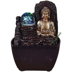 Zen'Arôme Petite fontaine d'intérieure en résine avec LED bouddha Theravada.