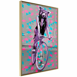 Paris Prix Affiche Murale Encadrée Extraordinary Cyclist 20 x 30 cm Or