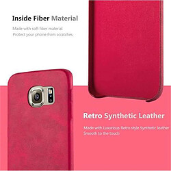 Cadorabo Etui Samsung Galaxy S6 EDGE en Rouge Coque pas cher