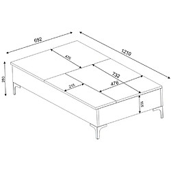 Avis Hanah Home Table basse modulable en aggloméré Esinti blanc.