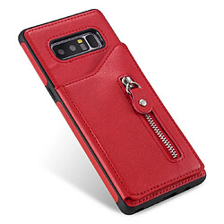 Wewoo Housse Coque Pour Galaxy Note 8 étui de protection antichoc à double boucle de couleur unie solide rouge pas cher