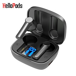 GUPBOO Casque stéréo HelloPods LB8 TWS avec prise en charge Bluetooth 5.0 et affichage LED