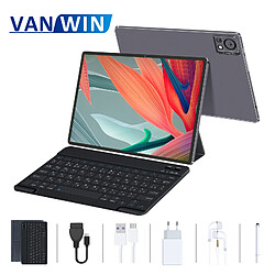 Tablette Tactile VANWIN V8Pro 10.4 Pouces Android 12 Processeur Octa-Core 4 Go RAM 64 Go ROM 1To Extensible, Écran 2K 2000 x 1200 pixels , Batterie 8300 mAh, 5MP+13MP, WiFi | Bluetooth | OTG, avec Cas + Clavier + Stylo(Noir)