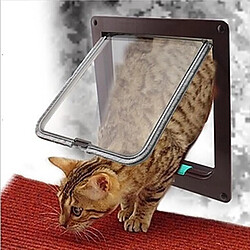 Avis Wewoo Porte pour animaux de compagnie 4 voies de sécurité verrouillable chatchatchatonporte muralepetit animalporte chienchattaille S blanc