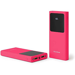 SANAG Colorum Power Bank 10000Mah Magenta - Batterie Externe Portable Avec Usb-C Microusb - Power Bank Avec Écran Led - Batterie Externe Charge Rapide De Deux Appareils Avec Deux Voyants Led