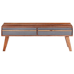 Avis ComfortXL Table Basse Gris 110x50x40 Cm Bois Massif