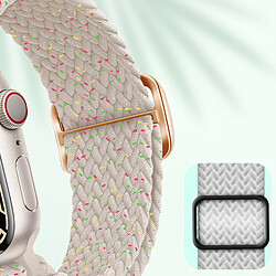 Avis Avizar Bracelet pour Apple Watch 41mm / 40mm / 38 mm Nylon Tressé beige à motif