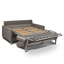 Acheter Inside 75 Canapé convertible OGGETTO matelas 16 cm système express sommier lattes 140cm RENATONISI tweed taupe sable