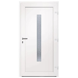 Acheter vidaXL Porte d'entrée Blanc 108x208 cm PVC