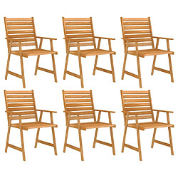 Acheter Maison Chic Salon de jardin de salle à manger 7 pcs,Table et Chaises d'extérieur,Mobilier de jardin Bois d'acacia solide -MN13883