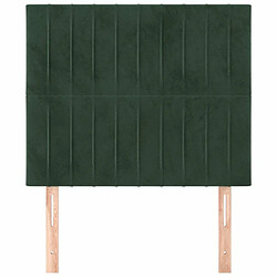 Avis Maison Chic Lot de 2 Têtes de lit design pour chambre - Décoration de lit Vert foncé 100x5x78/88 cm Velours -MN13271