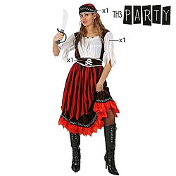 Totalcadeau Costume de fête pour femme pirate costume blanc rouge noir pas cher