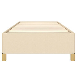 Maison Chic Lit adulte - Lit simple Cadre de lit,Structure du lit Contemporain Crème 90 x 200 cm Tissu -MN94920 pas cher