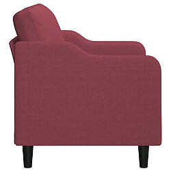 Avis vidaXL Canapé à 2 places Rouge bordeaux 120 cm Tissu