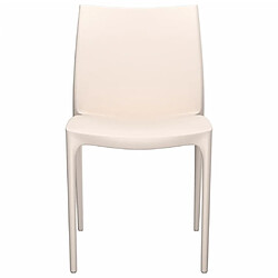 Acheter Maison Chic Lot de 2 Chaises de jardin,Fauteuil d'extérieur crème 50x46x80 cm polypropylène -MN18871