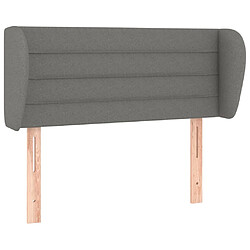 Maison Chic Tête de lit scandinave avec oreilles,meuble de chambre Gris foncé 93x23x78/88 cm Tissu -MN77240