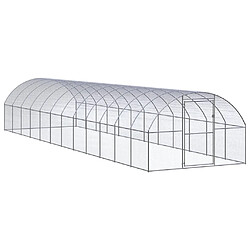 vidaXL Poulailler d'extérieur 3x12x2 m Acier galvanisé