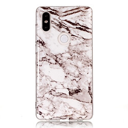 Wewoo Coque Marbre Motif TPU Pour Xiaomi Mi Mix 2S Blanc