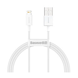 Baseus Câble de Charge et Transfert USB-Lightning Rapide 2,4A 1m Rapide Blanc