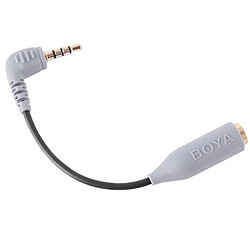 Wewoo BY-CIP 3.5mm Jack Audio Mâle gris vers Femelle Casque Microphone Câble d'Adaptation