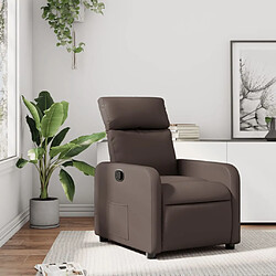 Maison Chic Fauteuil Relax pour salon, Fauteuil inclinable Marron Similicuir -GKD56278