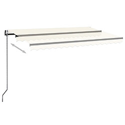 Avis Maison Chic Auvent automatique | Store banne extérieur | Marquise avec capteur de vent et LED 500x300 cm Crème -MN96490