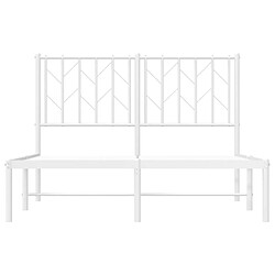 Maison Chic Cadre/structure de lit métal et tête de lit pour adulte - Lit Moderne Chambre blanc 120x200 cm -MN93775 pas cher