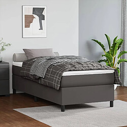 vidaXL Cadre de lit sans matelas gris 80x200 cm similicuir