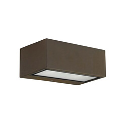 Leds C4 Applique E27 Nemesis, aluminium et verre, marron