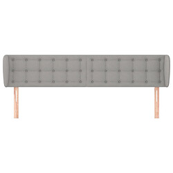 Avis Maison Chic Tête de lit scandinave avec oreilles,meuble de chambre Gris clair 163x23x78/88 cm Tissu -MN97036