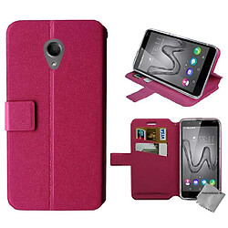 Htdmobiles Housse etui portefeuille pour Wiko Robby + film ecran - ROSE