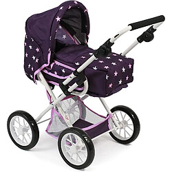 Bayer Chic 2000 Poussette combinée Leni Étoiles Violet pour poupée