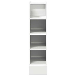 Avis vidaXL Armoire de plancher blanc 20x44,5x81,5 cm bois d'ingénierie