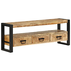 vidaXL Meuble TV 120x30x45 cm Bois massif de manguier