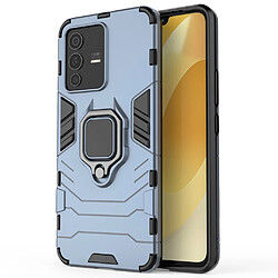 Coque en TPU antichoc, flexible avec béquille, bleu pour votre Vivo S12