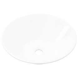 vidaXL Lavabo de salle de bain en porcelaine Blanc