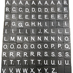 Puzzle Alphabet Numéros en Bois Bloc Noir pas cher