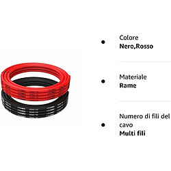 Câble silicone 10 AWG 5m Flexible | Conductivité supérieure avec fil de cuivre étamé | Résistant aux hautes températures, rouge