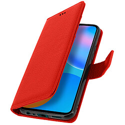 Avizar Housse Huawei P smart 2021 Porte-carte Fonction Support Vidéo rouge