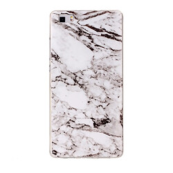 Wewoo Coque blanc pour Huawei P8 Lite Motif Marbling Soft TPU Housse de protection arrière