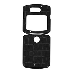 Avizar Coque Motorola Razr 5G Rigide Conception en 2 parties Effet croco Noir