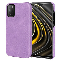 Coque en TPU + PU antichoc violet pour votre Xiaomi Poco M3