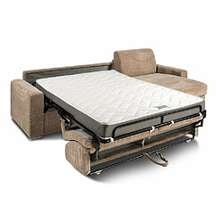 Avis Inside 75 Canapé d'angle EXPRESS DREAMER 120 cm matelas 16 cm velours côtelé caramel