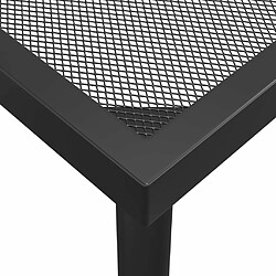 Maison Chic Table de jardin | Table d'extérieur anthracite 100x100x72 cm Treillis d'acier -GKD18372 pas cher