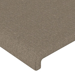 Maison Chic Tête de lit scandinave à LED,meuble de chambre Taupe 103x16x78/88 cm Tissu -MN45286 pas cher