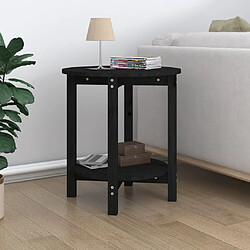 Maison Chic Table basse,Table Console Table d'appoint, Table pour salon Noir Ø 55x60 cm Bois massif de pin -MN51017