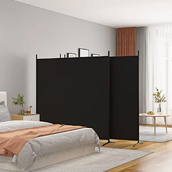 vidaXL Cloison de séparation 4 panneaux Noir 698x180 cm Tissu